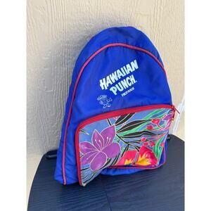 Vintage Hawaiian Punch Backpack 80s 90s Tropical Floral Print 13x17